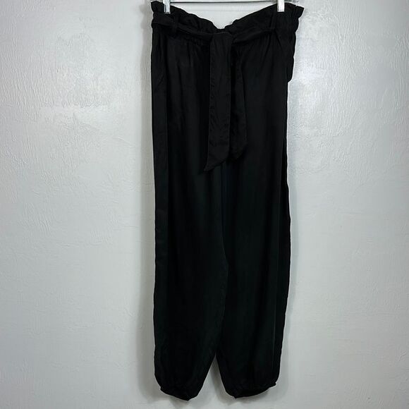 On The Road / Young Fabulous & Broke Satin Paperbag Pants Size M - Picture 3 of 11